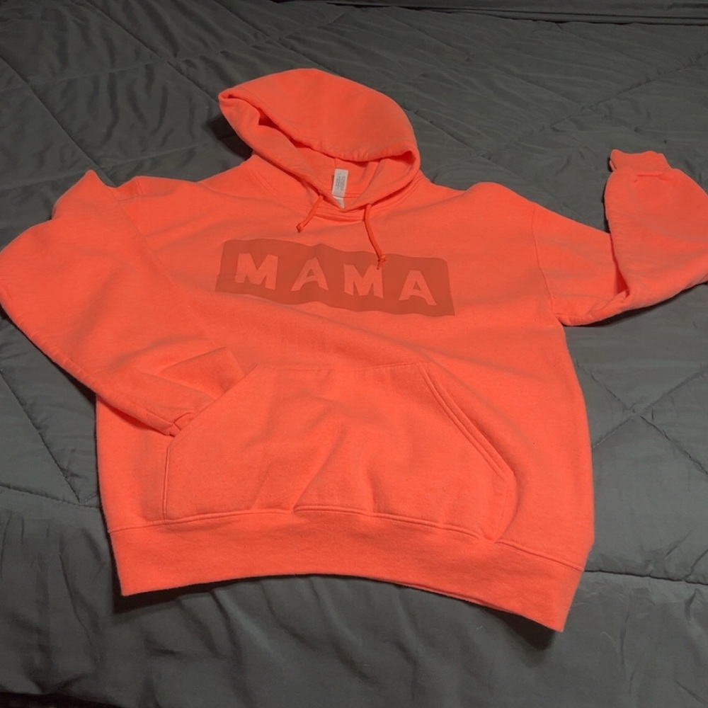 Bright Coral 'MAMA' Hoodie